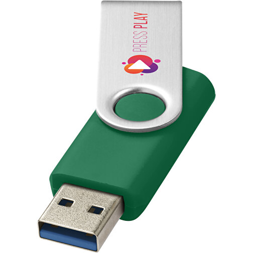 Rotate-basic USB-Stick 3.0 , grün MB , 16 GB , Kunststoff, Aluminium MB , 5,80cm x 1,90cm x 1,00cm (Länge x Höhe x Breite), Bild 2