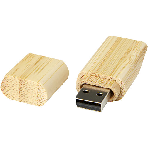 USB-Stick 2.0 Aus Bambus Mit Schlüsselanhänger , natural MB , 32 GB , Bambusholz, Aluminium MB , 5,80cm x 1,00cm x 2,00cm (Länge x Höhe x Breite), Bild 1