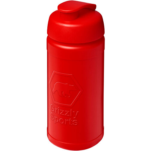 Baseline Rise 500 Ml Sportflasche Mit Klappdeckel , rot, HDPE Kunststoff, PP Kunststoff, 18,50cm (Höhe), Bild 1