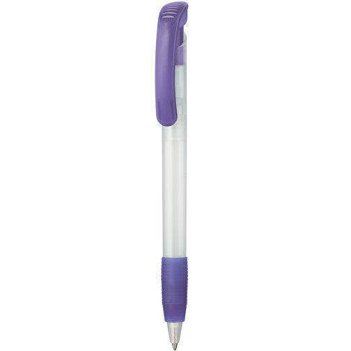 Kugelschreiber SOFT CLEAR FROZEN , Ritter-Pen, frostweiß / lavendel-lila, ABS-Kunststoff, 14,80cm (Länge), Bild 1