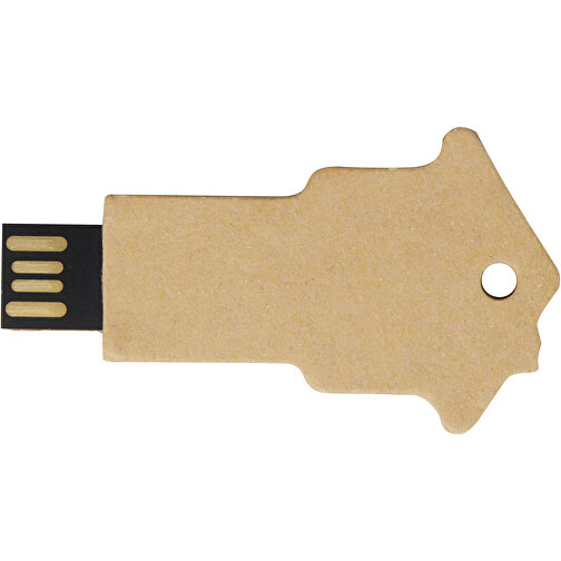 Haus USB-Stick 2.0 Aus Recyceltem Papier , kraftpapier MB , 32 GB , Recyceltes Papier, Aluminium MB , 6,00cm x 3,00cm x 0,30cm (Länge x Höhe x Breite), Bild 6