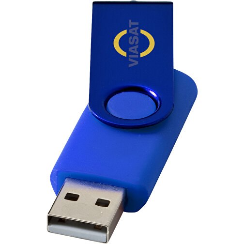 Rotate Metallic USB-Stick , royalblau MB , 65 GB , Kunststoff, Aluminium MB , 5,80cm x 1,90cm x 1,00cm (Länge x Höhe x Breite), Bild 2