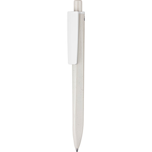 Kugelschreiber RIDGE RECYCLED , Ritter-Pen, grau / weiss, ABS-Kunststoff, 14,10cm (Länge), Bild 1