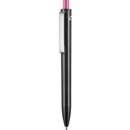 Kugelschreiber EXOS RECYCLED P , Ritter-Pen, schwarz / fuchsiapink, ABS u. Metall, 14,10cm (Länge), Bild 1