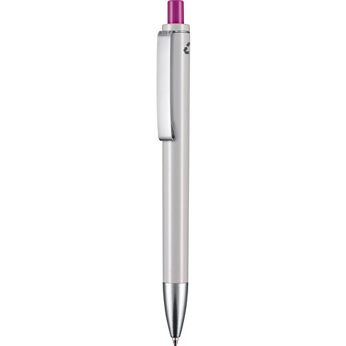 Kugelschreiber EXOS RECYCLED , Ritter-Pen, grau / fuchsia, ABS u. Metall, 14,10cm (Länge), Bild 1