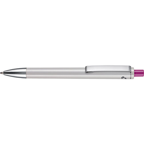 Kugelschreiber EXOS RECYCLED , Ritter-Pen, grau / fuchsia, ABS u. Metall, 14,10cm (Länge), Bild 3