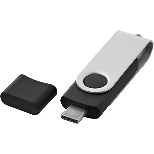 OTG Rotate USB Typ-C Stick , schwarz MB , 4 GB , Kunststoff, Aluminium MB , 7,00cm x 1,60cm x 1,00cm (Länge x Höhe x Breite), Bild 1