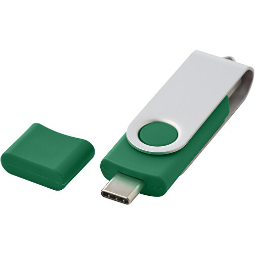 OTG Rotate USB Typ-C Stick , grün MB , 32 GB , Kunststoff, Aluminium MB , 7,00cm x 1,60cm x 1,00cm (Länge x Höhe x Breite), Bild 1