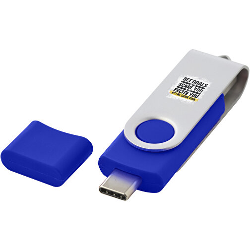 OTG Rotate USB Typ-C Stick , blau MB , 128 GB , Kunststoff, Aluminium MB , 7,00cm x 1,60cm x 1,00cm (Länge x Höhe x Breite), Bild 2