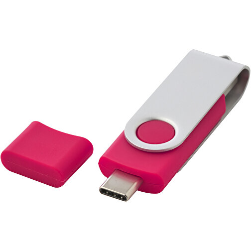 OTG Rotate USB Typ-C Stick , magenta MB , 65 GB , Kunststoff, Aluminium MB , 7,00cm x 1,60cm x 1,00cm (Länge x Höhe x Breite), Bild 1