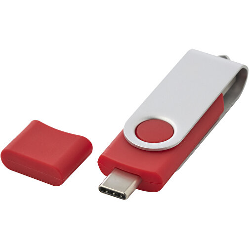 OTG Rotate USB Typ-C Stick , rot MB , 4 GB , Kunststoff, Aluminium MB , 7,00cm x 1,60cm x 1,00cm (Länge x Höhe x Breite), Bild 1