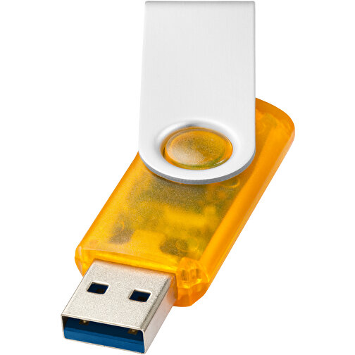 Rotate USB-Stick 3.0 Transparent , orange MB , 65 GB , Kunststoff, Aluminium MB , 5,80cm x 1,90cm x 1,00cm (Länge x Höhe x Breite), Bild 1