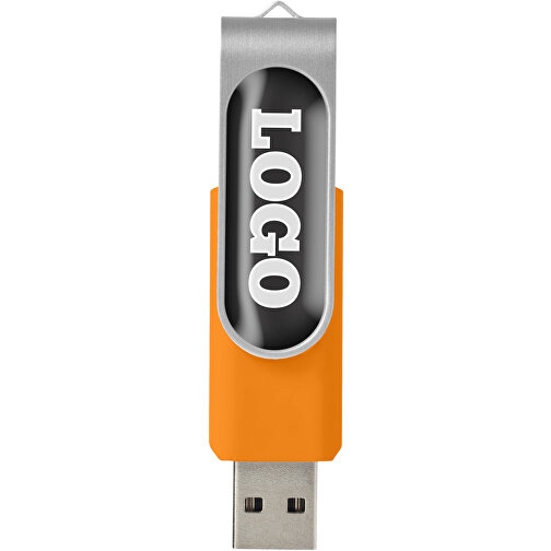 Rotate USB-Stick 3.0 Mit Doming , orange MB , 128 GB , Kunststoff, Aluminium MB , 5,80cm x 1,90cm x 1,00cm (Länge x Höhe x Breite), Bild 2