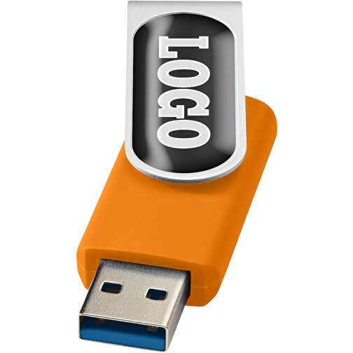 Rotate USB-Stick 3.0 Mit Doming , orange MB , 32 GB , Kunststoff, Aluminium MB , 5,80cm x 1,90cm x 1,00cm (Länge x Höhe x Breite), Bild 1