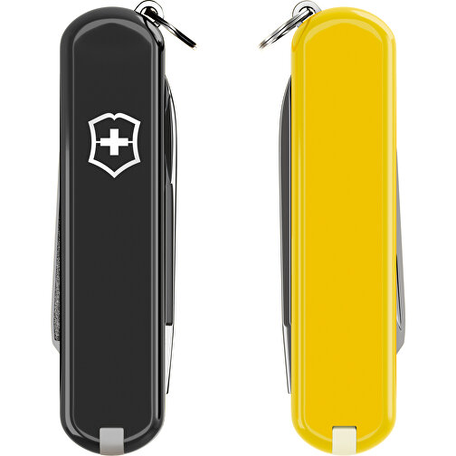 ESCORT - Victorinox Schweizer Messer , Victorinox, Dark Illusion / Sunny Side, hochlegierter, rostfreier Stahl, 5,80cm x 0,80cm x 1,80cm (Länge x Höhe x Breite), Bild 5