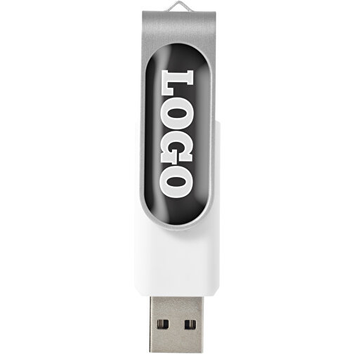 Rotate USB-Stick 3.0 Mit Doming , weiß MB , 16 GB , Kunststoff, Aluminium MB , 5,80cm x 1,90cm x 1,00cm (Länge x Höhe x Breite), Bild 2