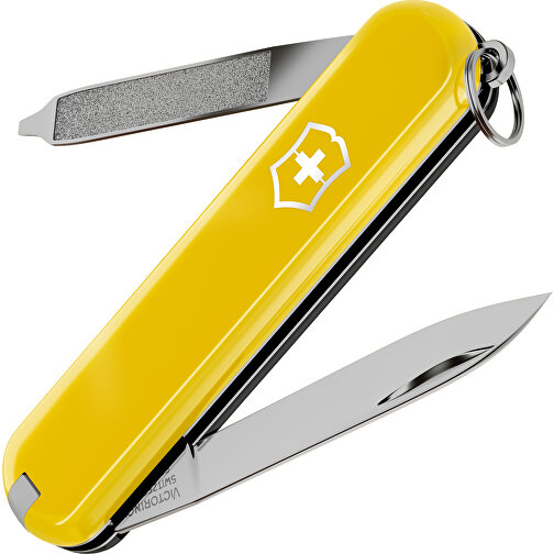 ESCORT - Victorinox Schweizer Messer , Victorinox, Sunny Side / Dark Illusion, hochlegierter, rostfreier Stahl, 5,80cm x 0,80cm x 1,80cm (Länge x Höhe x Breite), Bild 1