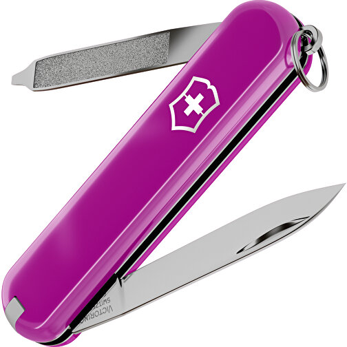 ESCORT - Victorinox Schweizer Messer , Victorinox, Tasty Grape, hochlegierter, rostfreier Stahl, 5,80cm x 0,80cm x 1,80cm (Länge x Höhe x Breite), Bild 1