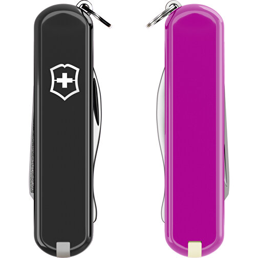 RALLY - Victorinox Schweizer Messer , Victorinox, Dark Illusion / Tasty Grape, hochlegierter, rostfreier Stahl, 5,80cm x 0,90cm x 2,00cm (Länge x Höhe x Breite), Bild 6