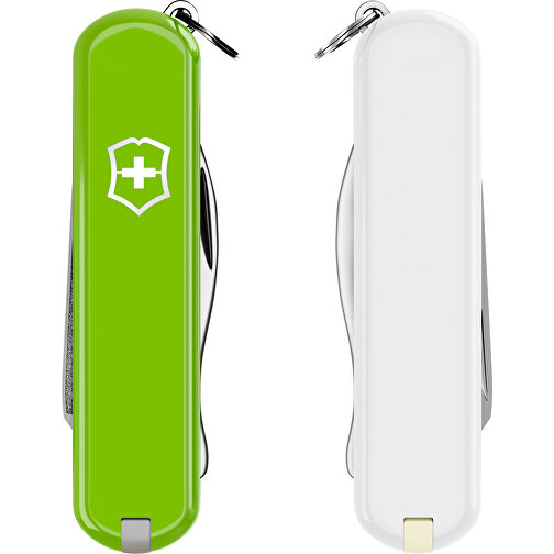 RALLY - Victorinox Schweizer Messer , Victorinox, Smashed Avocado / Falling Snow, hochlegierter, rostfreier Stahl, 5,80cm x 0,90cm x 2,00cm (Länge x Höhe x Breite), Bild 5