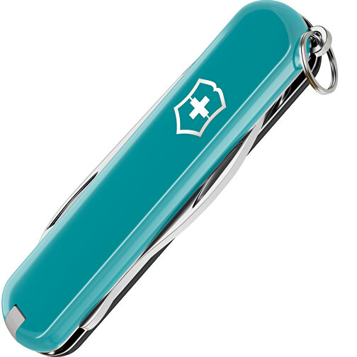 RALLY - Victorinox Schweizer Messer , Victorinox, Mountain Lake / Dark Illusion, hochlegierter, rostfreier Stahl, 5,80cm x 0,90cm x 2,00cm (Länge x Höhe x Breite), Bild 3