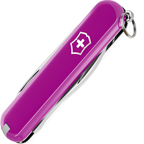 RALLY - Victorinox Schweizer Messer , Victorinox, Tasty Grape / Falling Snow, hochlegierter, rostfreier Stahl, 5,80cm x 0,90cm x 2,00cm (Länge x Höhe x Breite), Bild 3