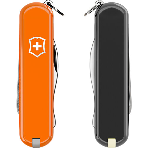 RALLY - Victorinox Schweizer Messer , Victorinox, Mango Tango / Dark Illusion, hochlegierter, rostfreier Stahl, 5,80cm x 0,90cm x 2,00cm (Länge x Höhe x Breite), Bild 5