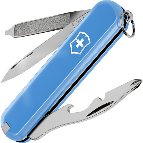 RALLY - Victorinox Schweizer Messer , Victorinox, Summer Rain, hochlegierter, rostfreier Stahl, 5,80cm x 0,90cm x 2,00cm (Länge x Höhe x Breite), Bild 1