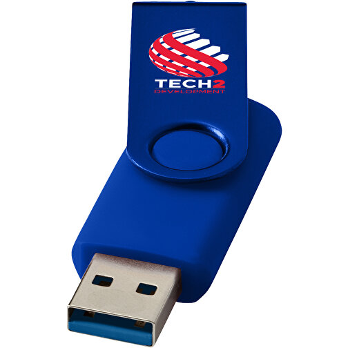 Rotate USB-Stick 3.0 Aus Metall , royalblau MB , 128 GB , Kunststoff, Aluminium MB , 5,80cm x 1,90cm x 1,00cm (Länge x Höhe x Breite), Bild 2