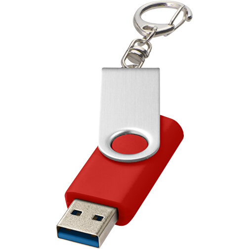 Rotate USB-Stick 3.0 Mit Schlüsselanhänger , hellrot MB , 16 GB , Kunststoff, Aluminium MB , 5,80cm x 1,90cm x 1,00cm (Länge x Höhe x Breite), Bild 1