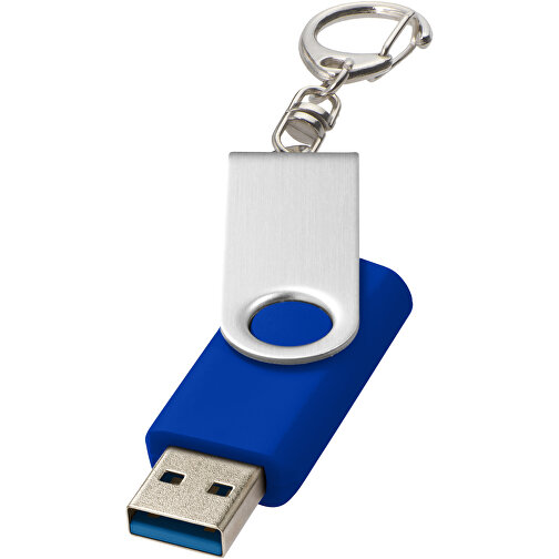 Rotate USB-Stick 3.0 Mit Schlüsselanhänger , royalblau MB , 65 GB , Kunststoff, Aluminium MB , 5,80cm x 1,90cm x 1,00cm (Länge x Höhe x Breite), Bild 1