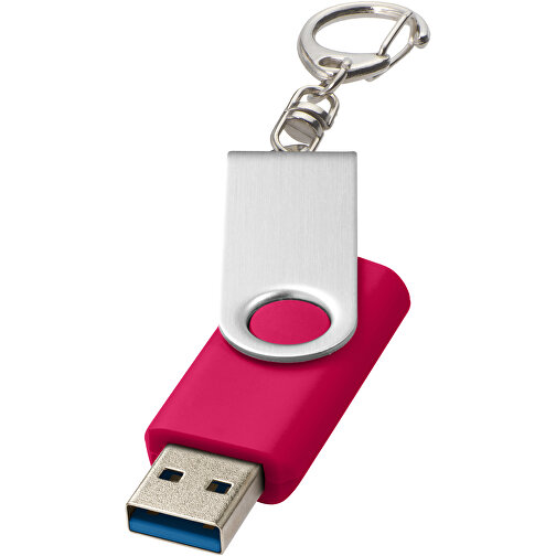 Rotate USB-Stick 3.0 Mit Schlüsselanhänger , magenta MB , 16 GB , Kunststoff, Aluminium MB , 5,80cm x 1,90cm x 1,00cm (Länge x Höhe x Breite), Bild 1