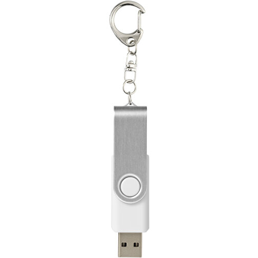 Rotate USB-Stick 3.0 Mit Schlüsselanhänger , weiss MB , 128 GB , Kunststoff, Aluminium MB , 5,80cm x 1,90cm x 1,00cm (Länge x Höhe x Breite), Bild 3