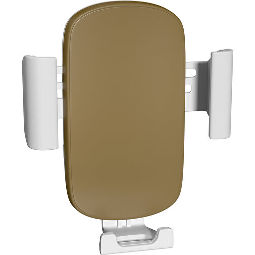 VividHold Qi Charger , gold / weiß, Kunststoff, 10,50cm x 10,00cm (Höhe x Breite), Bild 1