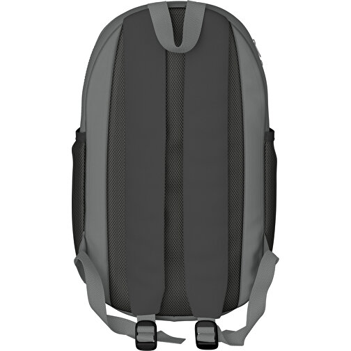 Rucksack Milan , schwarz / delfingrau, Sublimation-fabric 300g, 15,00cm x 40,00cm x 30,00cm (Länge x Höhe x Breite), Bild 2