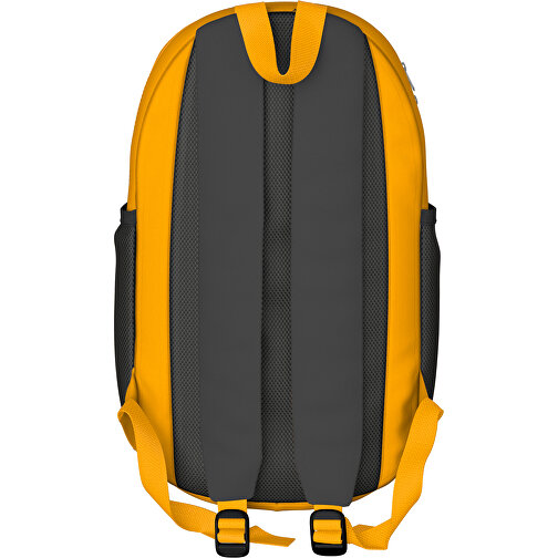 Rucksack Milan , schwarz / hellorange, Sublimation-fabric 300g, 15,00cm x 40,00cm x 30,00cm (Länge x Höhe x Breite), Bild 2