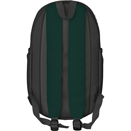 Rucksack Milan , dunkelgrün / schwarz, Sublimation-fabric 300g, 15,00cm x 40,00cm x 30,00cm (Länge x Höhe x Breite), Bild 2