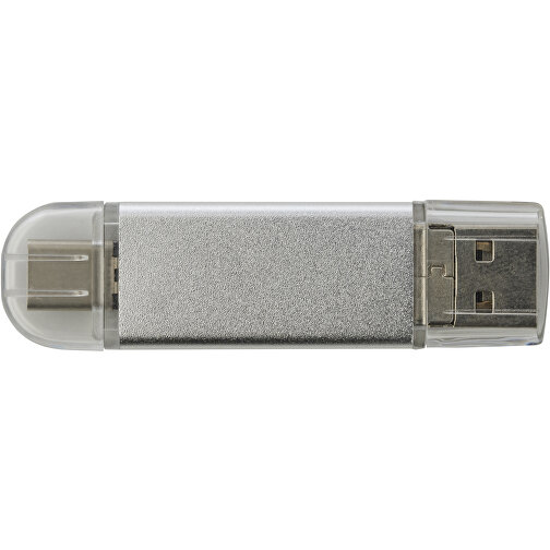 OTG USB Typ-C Stick Aluminium , silber MB , 16 GB , Aluminium MB , 6,30cm x 1,60cm x 0,50cm (Länge x Höhe x Breite), Bild 4