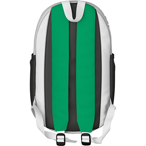 Rucksack Milan , hellgrün / weiß, Sublimation-fabric 300g, 15,00cm x 40,00cm x 30,00cm (Länge x Höhe x Breite), Bild 2