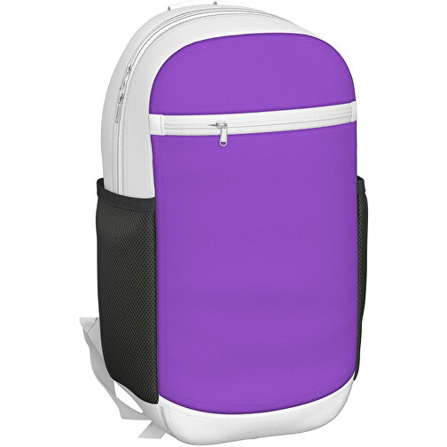 Rucksack Milan , lavendellila / weiß, Sublimation-fabric 300g, 15,00cm x 40,00cm x 30,00cm (Länge x Höhe x Breite), Bild 1