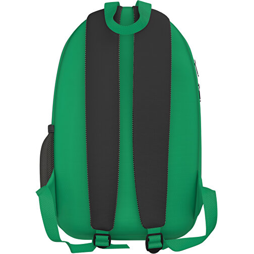 Rucksack Easy , schwarz / hellgrün, Sublimation-fabric 300g, 15,00cm x 40,00cm x 30,00cm (Länge x Höhe x Breite), Bild 2