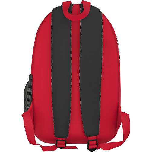 Rucksack Easy , schwarz / dunkelrot, Sublimation-fabric 300g, 15,00cm x 40,00cm x 30,00cm (Länge x Höhe x Breite), Bild 2