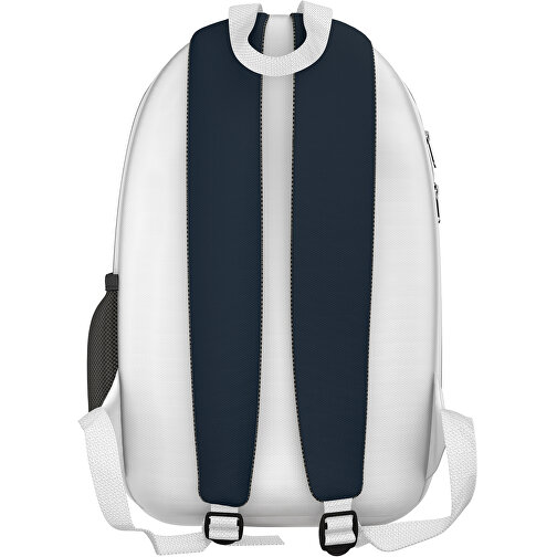 Rucksack Easy , heidelbeerblau / weiss, Sublimation-fabric 300g, 15,00cm x 40,00cm x 30,00cm (Länge x Höhe x Breite), Bild 2