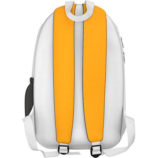 Rucksack Easy , hellorange / weiß, Sublimation-fabric 300g, 15,00cm x 40,00cm x 30,00cm (Länge x Höhe x Breite), Bild 2