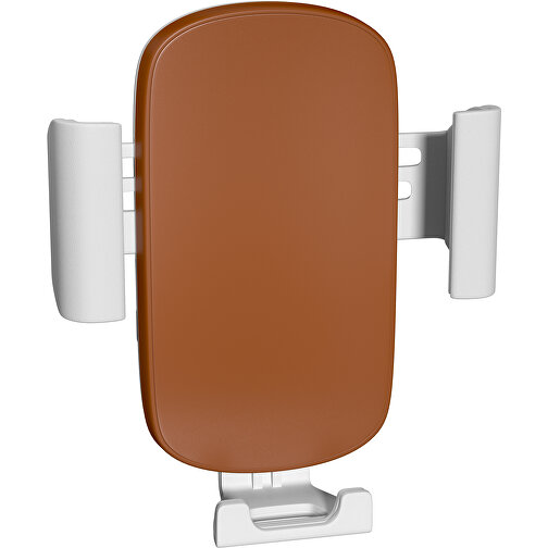 VividHold Qi Charger , braun / weiß, Kunststoff, 10,50cm x 10,00cm (Höhe x Breite), Bild 1