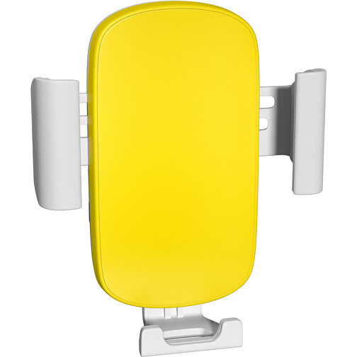 VividHold Qi Charger , gelb / weiß, Kunststoff, 10,50cm x 10,00cm (Höhe x Breite), Bild 1