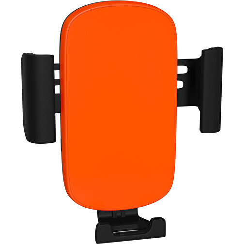 VividHold Qi Charger , orange / schwarz, Kunststoff, 10,50cm x 10,00cm (Höhe x Breite), Bild 1