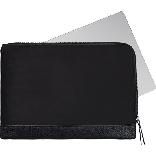 VINGA Marlow 14' Laptop Sleeve Aus RCS Recyceltem Polyester, Schwarz , schwarz, Polyester, 35,50cm x 2,00cm x 25,00cm (Länge x Höhe x Breite), Bild 2