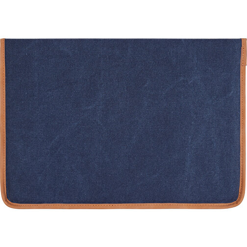 VINGA Bosler 14' Laptop-Tasche Aus GRS Recyceltem Canvas, Navy Blau , navy blau, Canvas - recycelt,Polyester, 38,00cm x 1,80cm x 27,00cm (Länge x Höhe x Breite), Bild 3