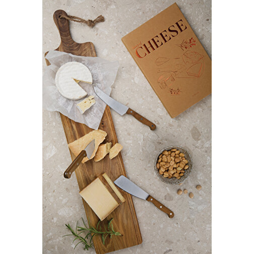 VINGA Käsemesser-Set Story Of Cheese, Braun , braun, Edelstahl,Holz, 28,50cm x 2,70cm x 19,20cm (Länge x Höhe x Breite), Bild 3